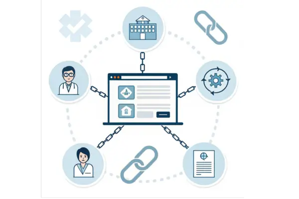 Graphic showing how to earn backlinks from news outlets and health portals