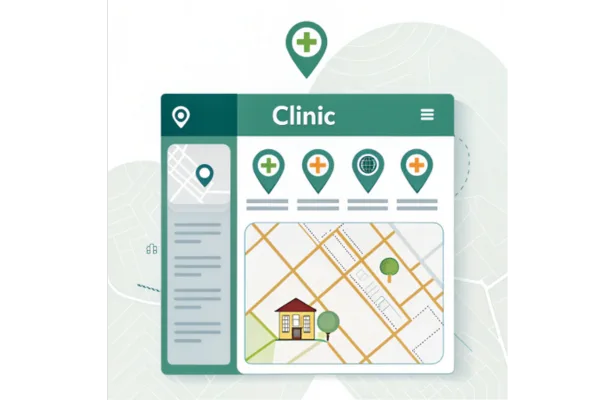 Image showing how to implement location-based schema for individual clinic pages