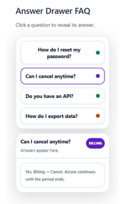Answer Drawer FAQ Template Mobile Version (1) Answer Drawer FAQ Template Mobile Version