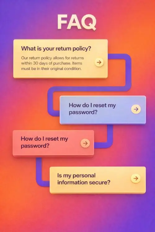 Colored Zigzag Timeline FAQ Template Colored Zigzag Timeline FAQ Template