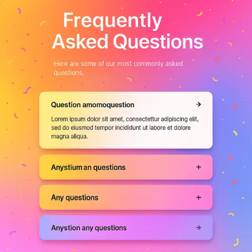 Festival Confetti Accents FAQ Template Festival Confetti Accents FAQ Template