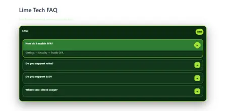 Lime Tech FAQ Template Laptop Version (1) Lime Tech FAQ Template Laptop Version