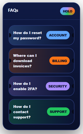 Holo Ticket FAQ Template Laptop Version